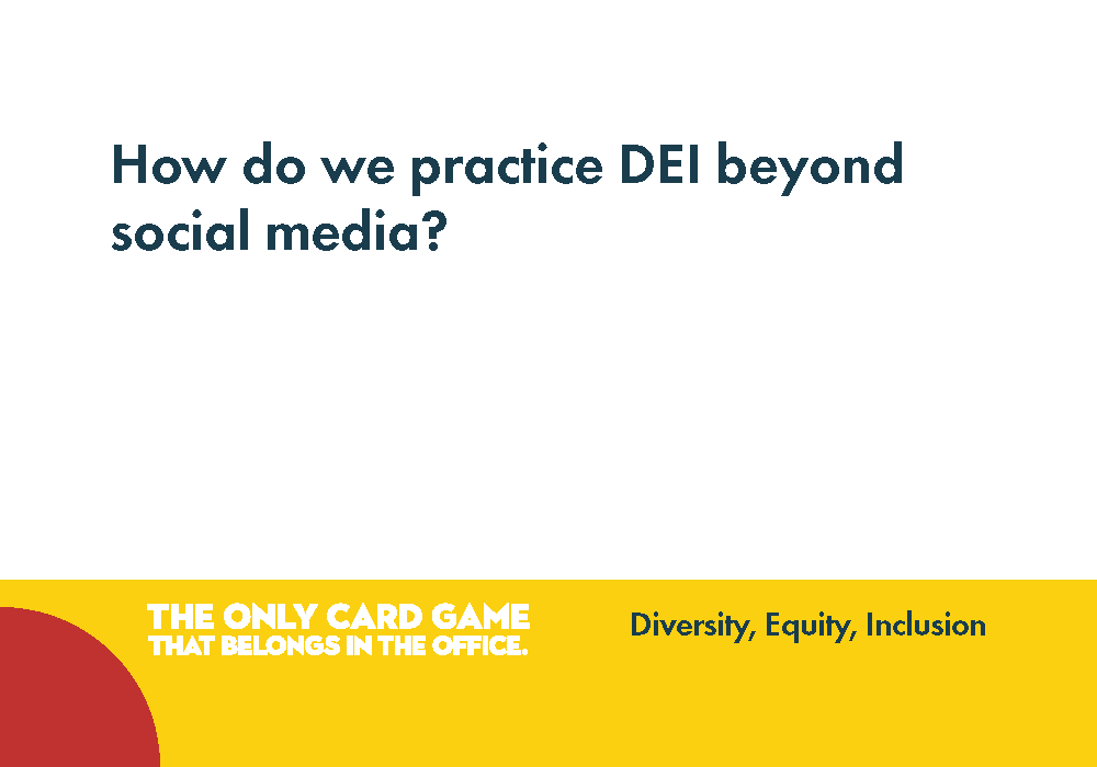 Be Inclusive: DEI card game
